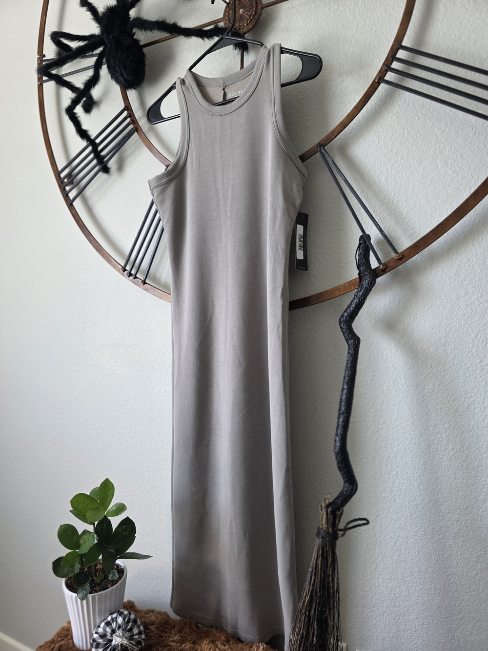 Thread & Supply Sleeveless Maxi Dress in Taupe Gray
